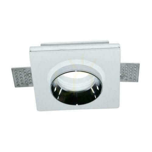 Prüfen Mesh V-TAC GIPS GU10 Square Recessed G-K Weiß+Chrom VT-866-CSQ 5 Jahre Garantie