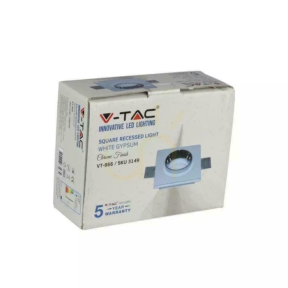 Zeige Mesh V-TAC GIPS GU10 Square Recessed G-K Weiß+Chrom VT-866-CSQ 5 Jahre Garantie Mesh V-TAC GIPS GU10 Square Recessed G-K Weiß+Chrom VT-866-CSQ 5 Jahre Garantie