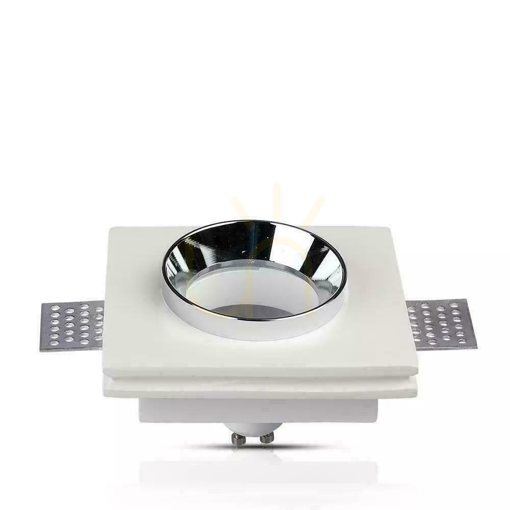 Prüfen Mesh V-TAC GIPS GU10 Square Recessed G-K Weiß+Chrom VT-866-CSQ 5 Jahre Garantie Mesh V-TAC GIPS GU10 Square Recessed G-K Weiß+Chrom VT-866-CSQ 5 Jahre Garantie