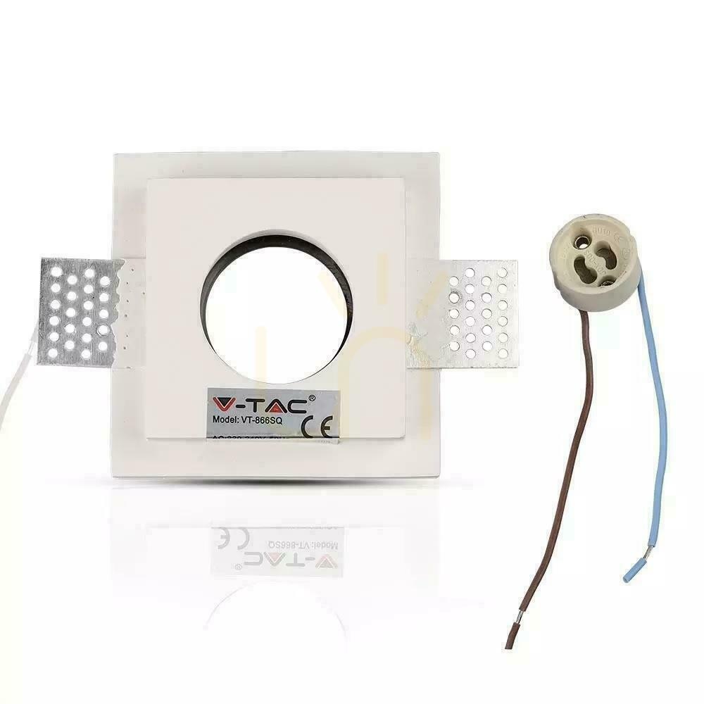 Vorschau Mesh V-TAC GIPS GU10 Square Recessed G-K Weiß+Chrom VT-866-CSQ 5 Jahre Garantie Mesh V-TAC GIPS GU10 Square Recessed G-K Weiß+Chrom VT-866-CSQ 5 Jahre Garantie