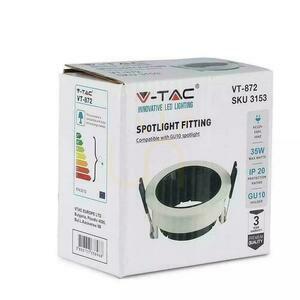 V-TAC GU10 Versenkte Öse Weiß/Schwarz Rund VT-872-WB 3 Jahre Garantie small 4