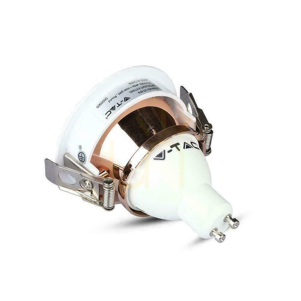 Anzeige V-TAC GU10 Asymmetrische Mascheneinbauleuchte Weiß/Rosa Gold Rund VT-874-WR 3 Jahre Garantie V-TAC GU10 Asymmetrische Mascheneinbauleuchte Weiß/Rosa Gold Rund VT-874-WR 3 Jahre Garantie