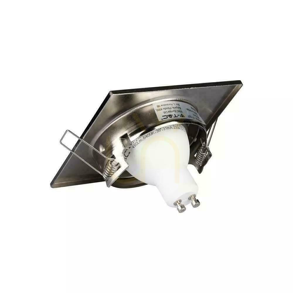 Prüfen Mesh V-TAC GU10 Quadratisch Beweglich Satin VT-7227SQ-SN Mesh V-TAC GU10 Quadratisch Beweglich Satin VT-7227SQ-SN