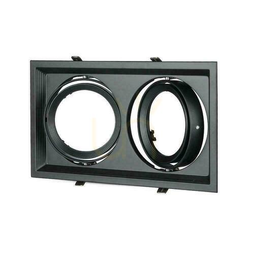 Prüfen Deckeneinbauleuchte 2xAR111 G53 Schwarz V-TAC VT-7222