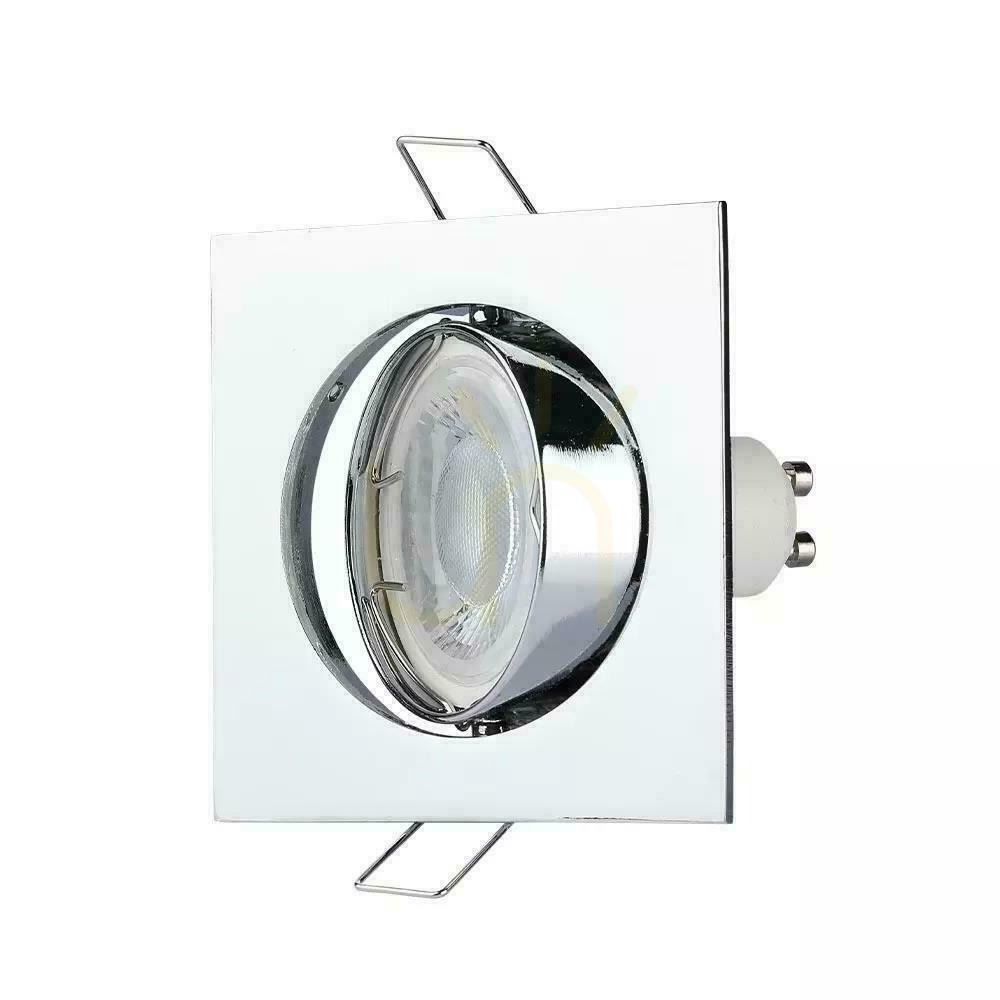 Anzeige Öse V-TAC GU10 Quadratisch Beweglich Chrom VT-779-CH-SQ Öse V-TAC GU10 Quadratisch Beweglich Chrom VT-779-CH-SQ