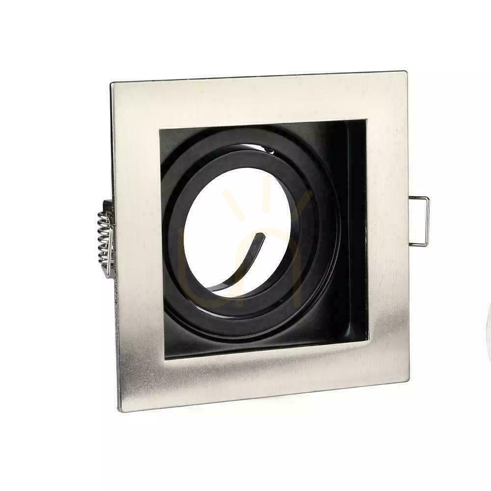 Aussicht V-TAC Aluminium-Öse GU10 Quadratisch Satin/Schwarz VT-781SQ-SN V-TAC Aluminium-Öse GU10 Quadratisch Satin/Schwarz VT-781SQ-SN