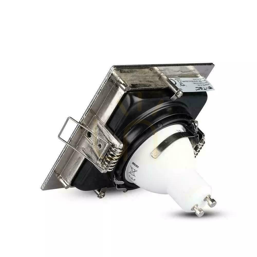 Anzeige V-TAC Aluminium-Öse GU10 Quadratisch Satin/Schwarz VT-781SQ-SN V-TAC Aluminium-Öse GU10 Quadratisch Satin/Schwarz VT-781SQ-SN