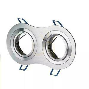 V-TAC Aluminium-Gitterguss 2xGU10 Rund gebürstetes Aluminium VT-783RD-AB small 1