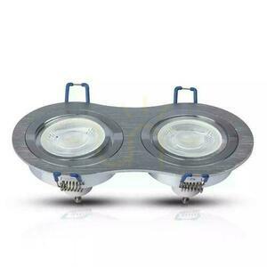 V-TAC Aluminium-Gitterguss 2xGU10 Rund gebürstetes Aluminium VT-783RD-AB small 2