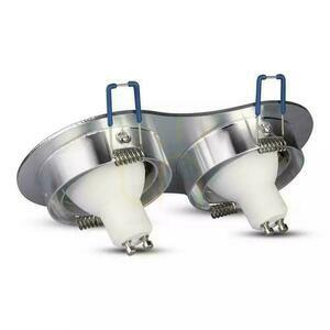 V-TAC Aluminium-Gitterguss 2xGU10 Rund gebürstetes Aluminium VT-783RD-AB small 3