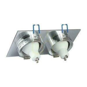 V-TAC Aluminium-Gussgitter 2xGU10 Quadratisch Gebürstetes Aluminium VT-783SQ-AB small 2