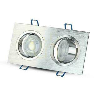 V-TAC Aluminium-Gussgitter 2xGU10 Quadratisch Gebürstetes Aluminium VT-783SQ-AB small 3