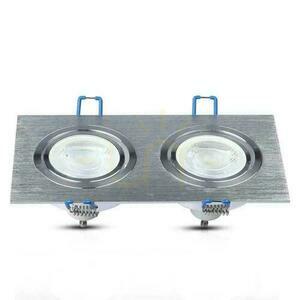 V-TAC Aluminium-Gussgitter 2xGU10 Quadratisch Gebürstetes Aluminium VT-783SQ-AB small 4