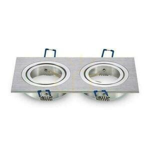 V-TAC Aluminium-Gussgitter 2xGU10 Quadratisch Gebürstetes Aluminium VT-783SQ-AB small 0
