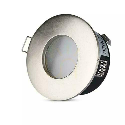 Prüfen Mesh V-TAC Aluminium Guss Versiegelt mit Glas IP54 GU10 Rund fi84 Satin VT-787RD-SN