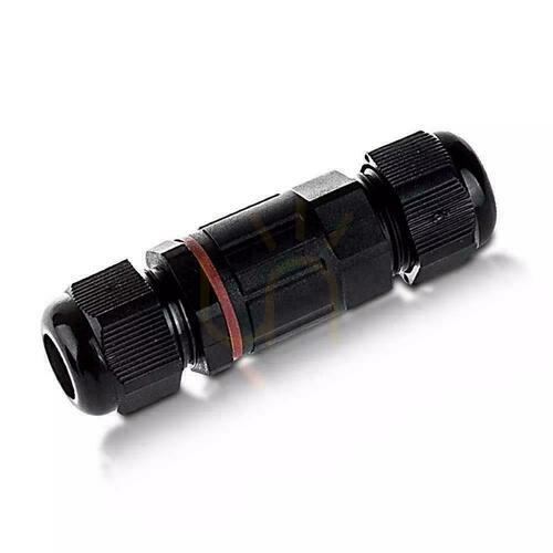 Prüfen Hermetischer Koppler 2x3Pin Schwarz Kabeldurchmesser 4-6.5mm IP68 V-TAC VT-792