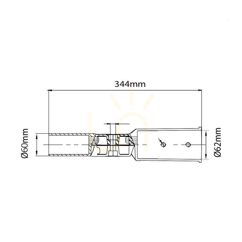 Prüfen Arm Mount Adapter für LED-Straßenlampen 60mm V-TAC VT-795 Arm Mount Adapter für LED-Straßenlampen 60mm V-TAC VT-795