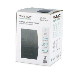 V-TAC Aluminium GU10 Würfel Quadratische Oberflächenmontage Schwarz 142x100x100 VT-797-B. 3 V-TAC Aluminium GU10 Würfel Quadratische Oberflächenmontage Schwarz 142x100x100 VT-797-B. small 3