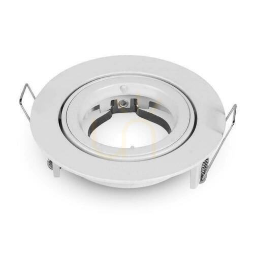 Prüfen V-TAC Aluminiumguss GU10 rund beweglich weiß VT-775-WH Mesh.