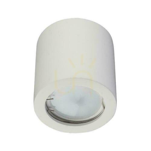 Prüfen V-TAC GIPS GU10 Anbauleuchte Tuba Rund Weiß 70x75 VT-727RD