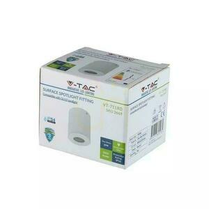 V-TAC GU10 Rundrohr-Anbauleuchte mit Glas Weiß IP54 82x101 VT-711 3 Jahre Garantie small 2