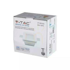 V-TAC GIPS GU10 Vertieftes mattiertes Glas Quadratisch 120x120 Weiß VT-801SQ Mesh. small 2
