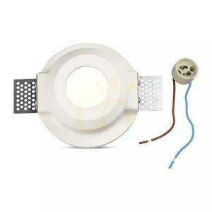 Mesh V-TAC GIPS GU10 Vertieftes mattiertes Glas Rund fi.120 Weiß VT-801SQ small 4