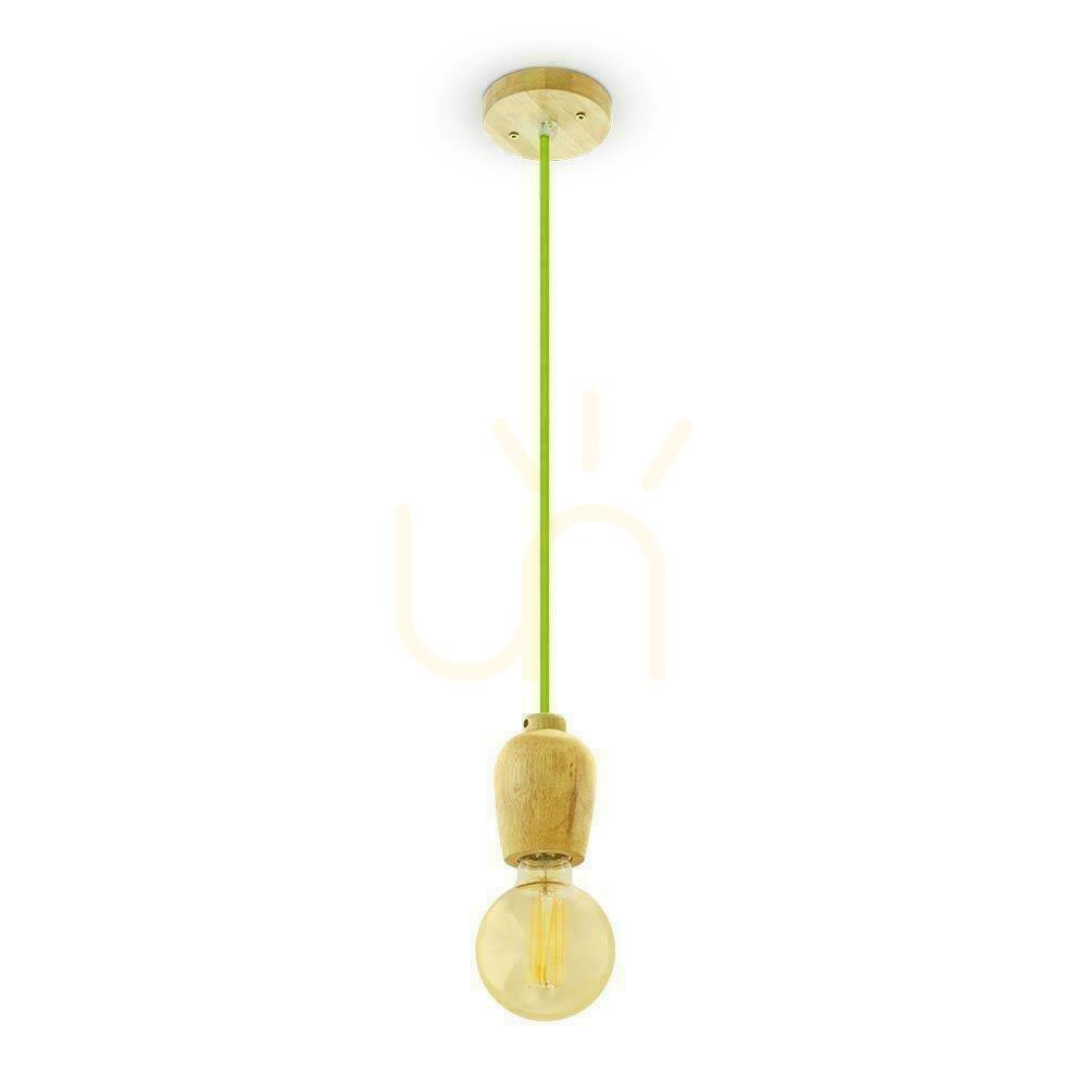 Anzeige V-TAC Pendelleuchte Holz Grüner Draht VT-7778-GN 5 Jahre Garantie V-TAC Pendelleuchte Holz Grüner Draht VT-7778-GN 5 Jahre Garantie