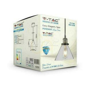 V-TAC LOFT Pendelleuchte Vintage Transparentes Glas fi180 VT-7185 5 Jahre Garantie small 1