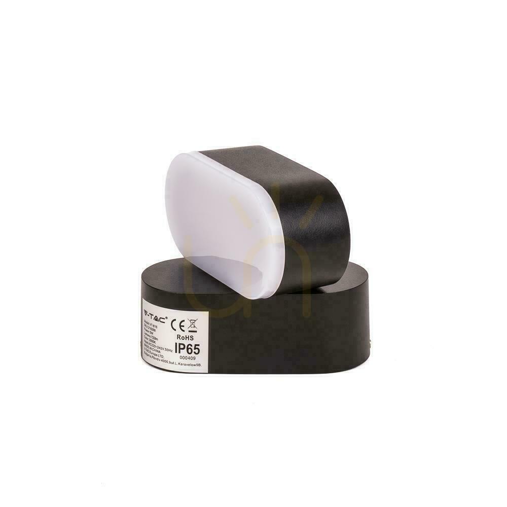 Vorschau Wandleuchte V-TAC 6W LED Schwarz IP65 Schwenkbar 350st VT-816 4000K 800lm. Wandleuchte V-TAC 6W LED Schwarz IP65 Schwenkbar 350st VT-816 4000K 800lm.