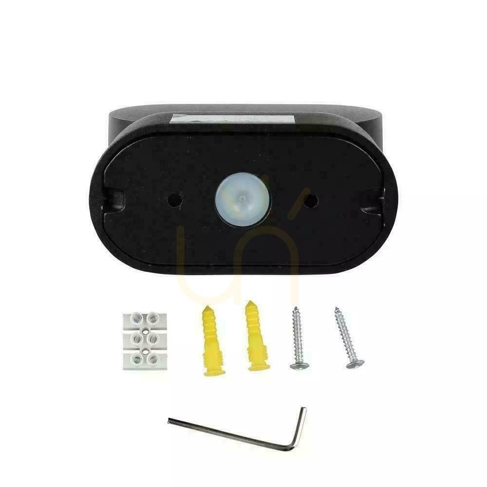 Aussicht Wandleuchte V-TAC 6W LED Schwarz IP65 Schwenkbar 350st VT-816 4000K 800lm. Wandleuchte V-TAC 6W LED Schwarz IP65 Schwenkbar 350st VT-816 4000K 800lm.