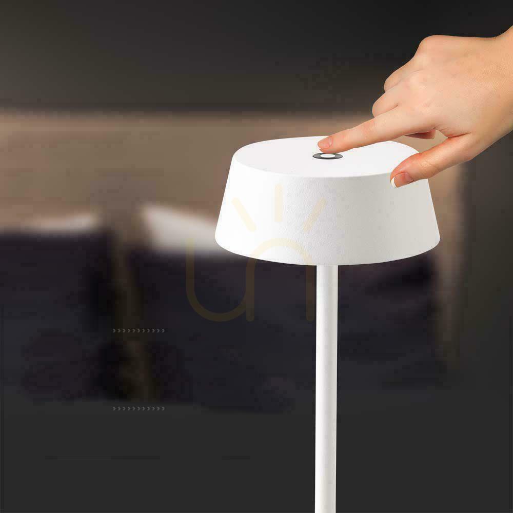 Aussicht V-TAC 2W LED Ladegerät Dimmbare Nachttischlampe IP54 Weiß VT-7562 3000K 200lm. V-TAC 2W LED Ladegerät Dimmbare Nachttischlampe IP54 Weiß VT-7562 3000K 200lm.