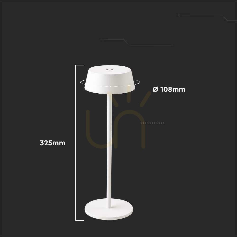 Anzeige V-TAC 2W LED Ladegerät Dimmbare Nachttischlampe IP54 Weiß VT-7562 3000K 200lm. V-TAC 2W LED Ladegerät Dimmbare Nachttischlampe IP54 Weiß VT-7562 3000K 200lm.