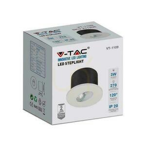 3W LED V-TAC Treppenhausleuchte Rund Weiß 230V VT-1109 4000K 270lm small 3