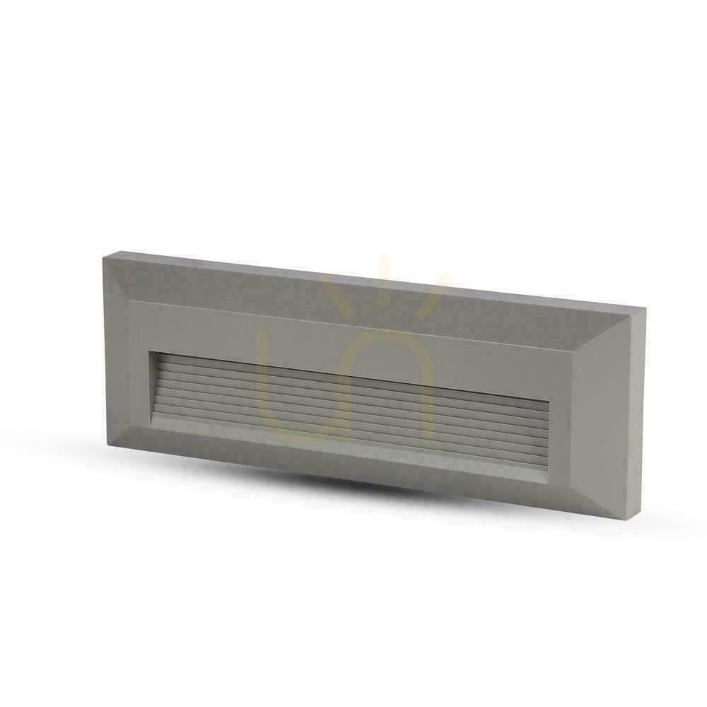 Aussicht 3W LED V-TAC Treppenleuchte Grau Rechteckig 230V IP65 VT-1162 3000K 110lm 3W LED V-TAC Treppenleuchte Grau Rechteckig 230V IP65 VT-1162 3000K 110lm