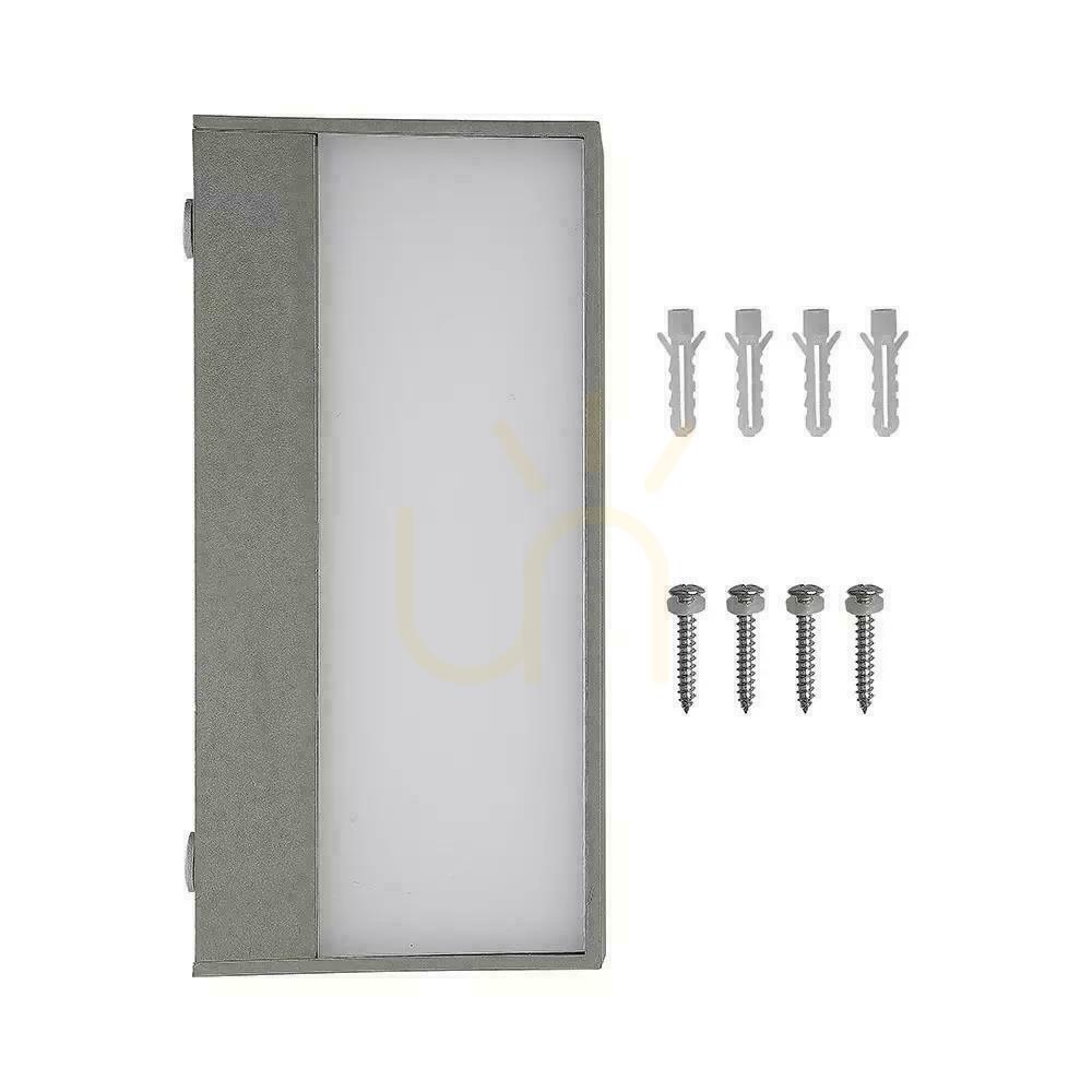 Prüfen V-TAC 9W LED-Wandleuchte Top Down Grau IP65 VT-8056 6400K 850lm V-TAC 9W LED-Wandleuchte Top Down Grau IP65 VT-8056 6400K 850lm