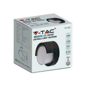 V-TAC 12W LED Wandleuchte IP65 Schwarz Rund VT-827 4000K 1155lm small 3