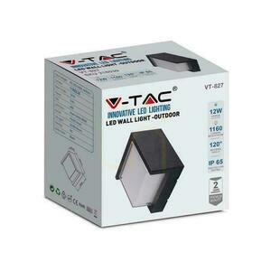 V-TAC 12W LED-Wandleuchte IP65 Schwarz Square VT-827 4000K 1160lm small 4