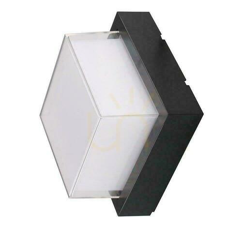 Prüfen V-TAC 12W LED-Leuchte IP65 Schwarz Square VT-828 4000K 1280lm
