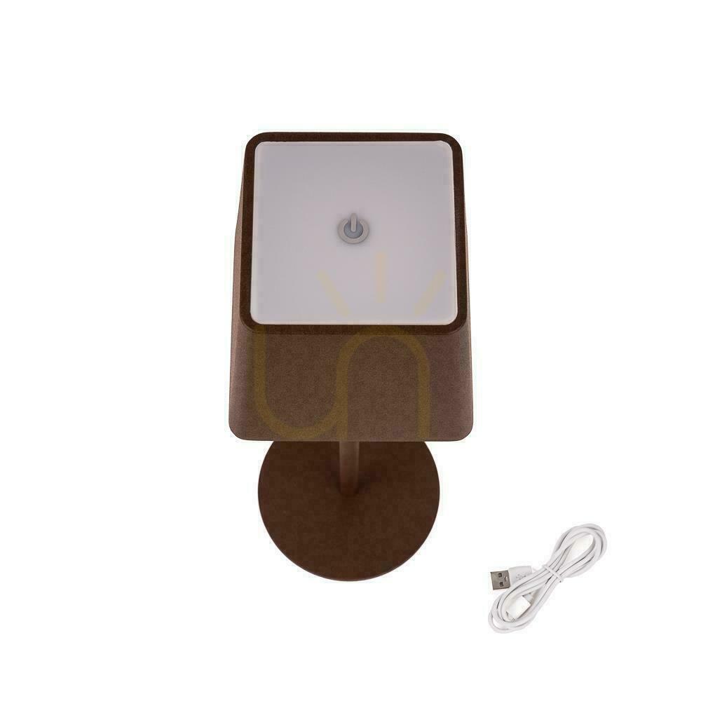Aussicht V-TAC 2W LED-Ladegerät dimmbare Nachttischlampe IP54 Bronze Corten VT-7563 3000K 200lm V-TAC 2W LED-Ladegerät dimmbare Nachttischlampe IP54 Bronze Corten VT-7563 3000K 200lm