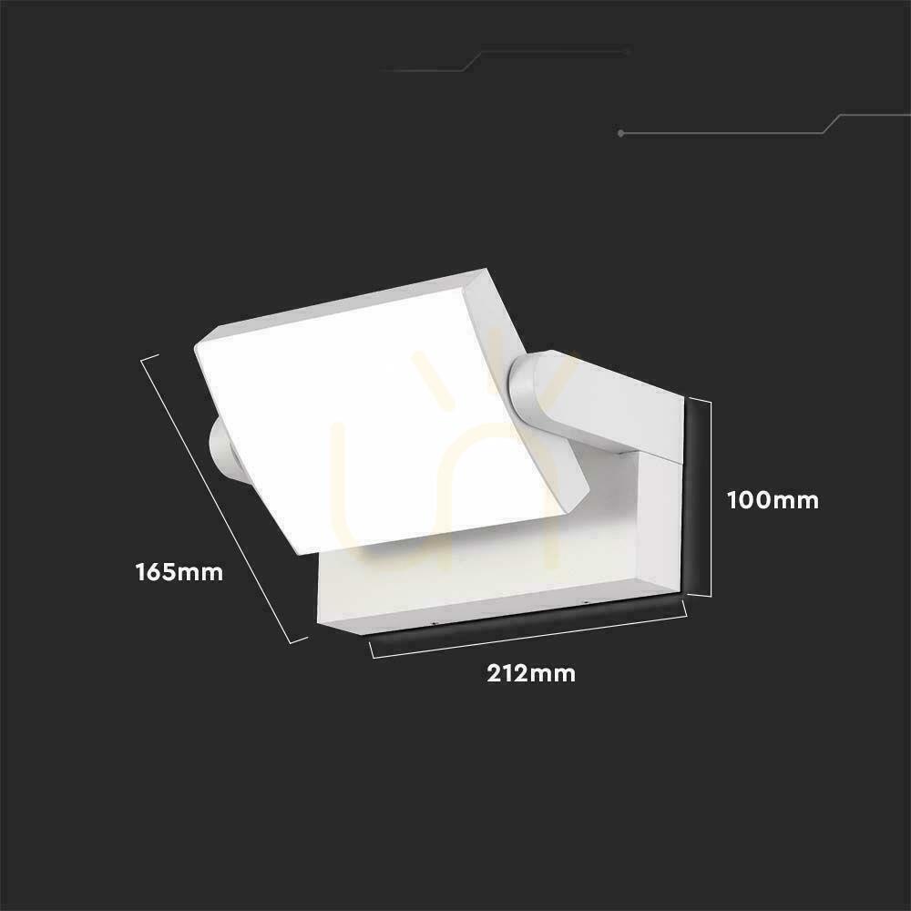 Aussicht V-TAC 17W LED-Projektor-Fassadenleuchte Weiß IP65 VT-11020 4000K 2520lm. V-TAC 17W LED-Projektor-Fassadenleuchte Weiß IP65 VT-11020 4000K 2520lm.