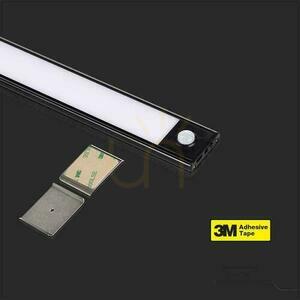 V-TAC 2.5W LED-Unterbauleuchte Schwarz Bewegungssensor USB-Laden 60cm VT-8143 4000K 260lm small 3