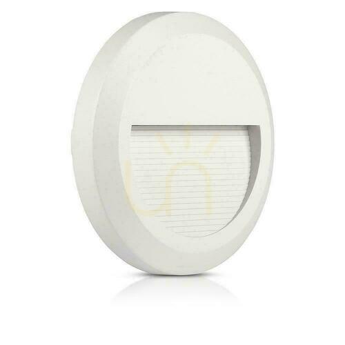 Prüfen Treppenhausleuchte 2W LED V-TAC Weiß Rund 230V IP65 VT-1142 4000K 80lm