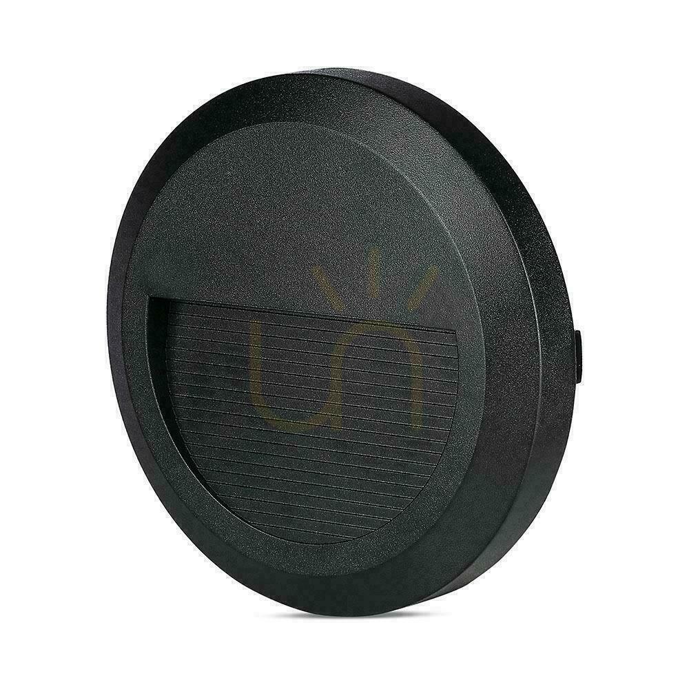 Aussicht 2W LED V-TAC-Treppenleuchte Schwarz Rund 230V IP65 VT-1142 4000K 80lm 2W LED V-TAC-Treppenleuchte Schwarz Rund 230V IP65 VT-1142 4000K 80lm