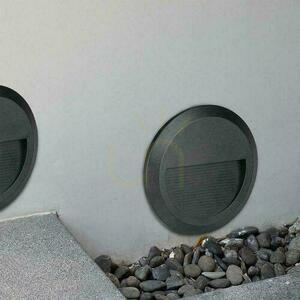 2W LED V-TAC Treppenhaus Leuchte Schwarz Rund 230V IP65 VT-1142 3000K 80lm small 7