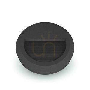2W LED V-TAC Treppenhaus Leuchte Schwarz Rund 230V IP65 VT-1142 3000K 80lm small 0