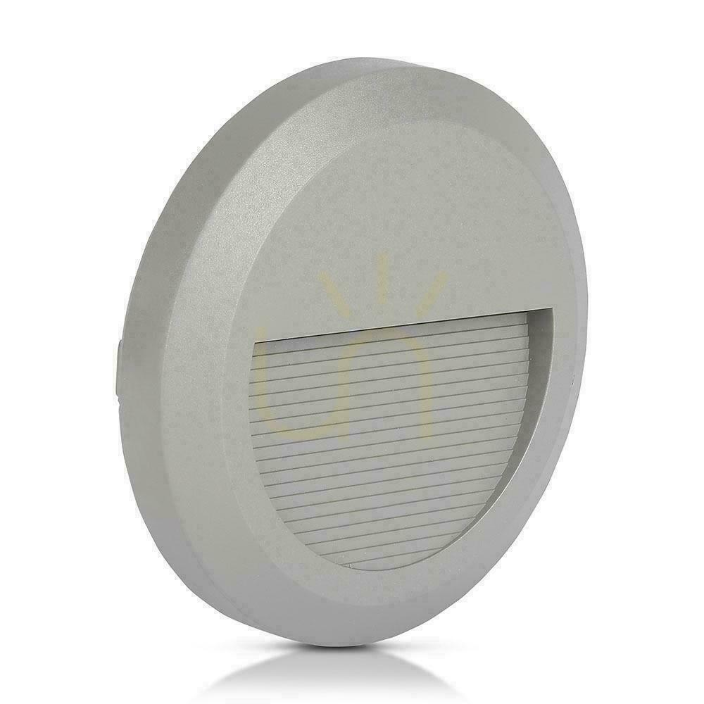 Aussicht 2W LED V-TAC Grau Runde Treppe Leuchte 230V IP65 VT-1142 3000K 80lm 2W LED V-TAC Grau Runde Treppe Leuchte 230V IP65 VT-1142 3000K 80lm