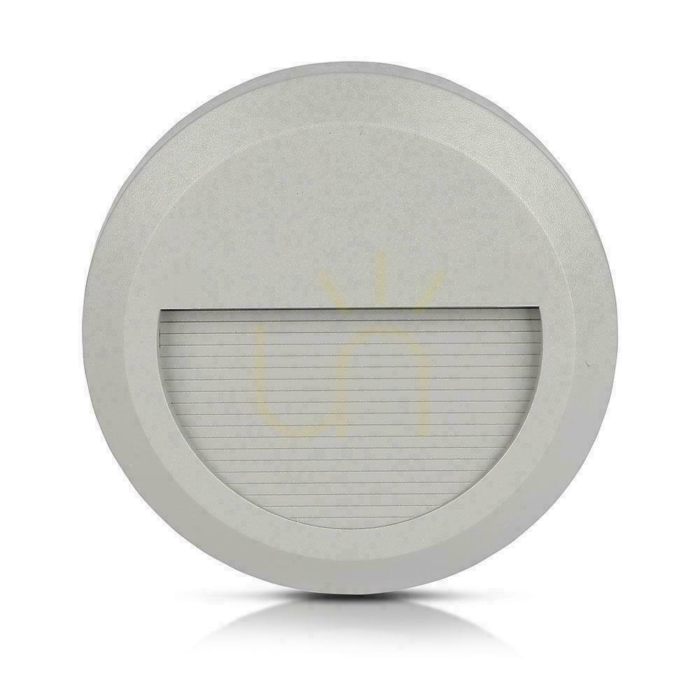 Anzeige 2W LED V-TAC Grau Runde Treppe Leuchte 230V IP65 VT-1142 3000K 80lm 2W LED V-TAC Grau Runde Treppe Leuchte 230V IP65 VT-1142 3000K 80lm