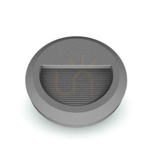 Prüfen 2W LED V-TAC Grau Runde Treppe Leuchte 230V IP65 VT-1142 3000K 80lm
