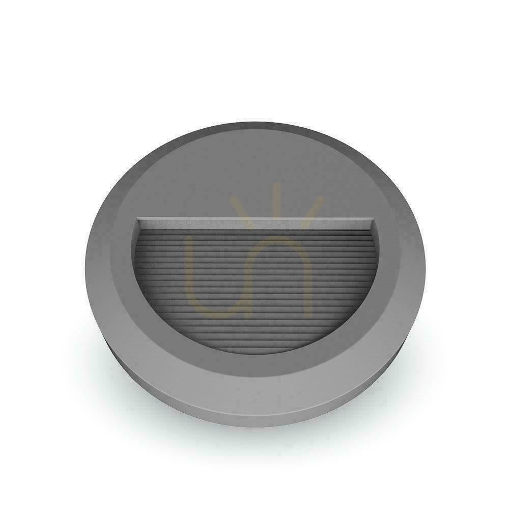 Prüfen 2W LED V-TAC Grau Runde Treppe Leuchte 230V IP65 VT-1142 3000K 80lm 2W LED V-TAC Grau Runde Treppe Leuchte 230V IP65 VT-1142 3000K 80lm